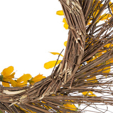 Load image into Gallery viewer, 24&quot;D Artificial Winter Jasmine Wreath with 24&quot;L Bamboo Basket
