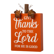Load image into Gallery viewer, 3PK Fall Wooden Pumpkin Table Decor Set
