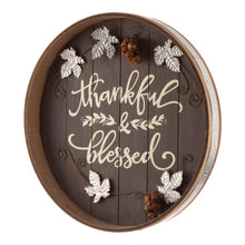 Load image into Gallery viewer, 17.83&quot;D Fall Wooden Tray Hanging Decor
