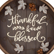 Load image into Gallery viewer, 17.83&quot;D Fall Wooden Tray Hanging Decor
