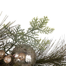 Load image into Gallery viewer, 24&quot;D LED Pre-Lit Greenery Berry Holly Pine cone Silver Ornament Wreath
