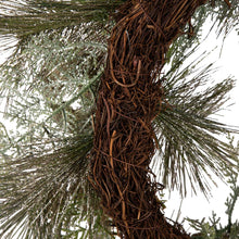 Load image into Gallery viewer, 24&quot;D LED Pre-Lit Greenery Berry Holly Pine cone Silver Ornament Wreath
