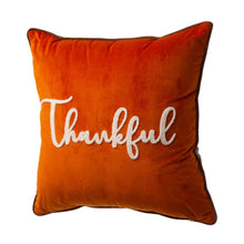 Load image into Gallery viewer, 20&quot;L*20&quot;W Velvet Pillow Cover With “Thankful” Word
