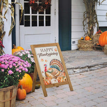 Load image into Gallery viewer, 24&quot;H Thanksgiving Wooden Turkey Easel Porch Sign
