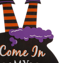 Load image into Gallery viewer, 32&quot;H Halloween Wooden  Witch Yard Stake or Standing Decor or Hanging Decor (KD, Three Function)
