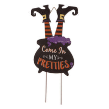 Load image into Gallery viewer, 32&quot;H Halloween Wooden  Witch Yard Stake or Standing Decor or Hanging Decor (KD, Three Function)
