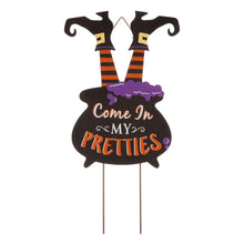 Load image into Gallery viewer, 32&quot;H Halloween Wooden  Witch Yard Stake or Standing Decor or Hanging Decor (KD, Three Function)

