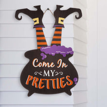 Load image into Gallery viewer, 32&quot;H Halloween Wooden  Witch Yard Stake or Standing Decor or Hanging Decor (KD, Three Function)
