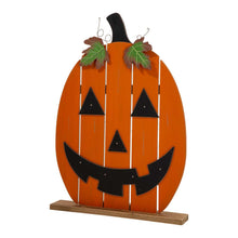 Load image into Gallery viewer, 30&quot;H Lighted Wooden Cutout Pumpkin Porch Decor
