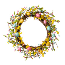Load image into Gallery viewer, 22&quot;D Easter Wreath With Multicolor Easter Eggs
