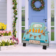 Load image into Gallery viewer, 26&quot;H Easter Metal Truck Yard Stake or Wall Décor or Standing Decor
