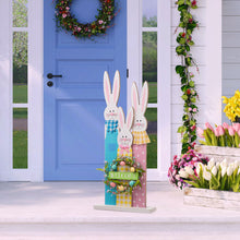 Load image into Gallery viewer, 30&quot;H Easter Wooden Bunny Family Standing Decor
