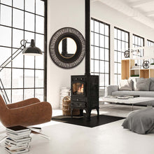 Load image into Gallery viewer, 35&quot;D Vintage Industrial Metal Round Wall Mirror Decor
