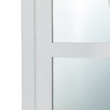 Load image into Gallery viewer, 40.16&quot;H Wash White Wooden Cathedral Windowpane Wall Mirror Decor
