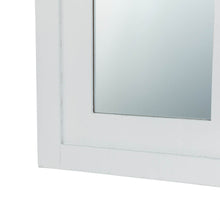 Load image into Gallery viewer, 40.16&quot;H Wash White Wooden Cathedral Windowpane Wall Mirror Decor
