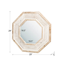Load image into Gallery viewer, Vintage Octagonal Wooden Wall Mirror
