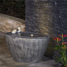 Load image into Gallery viewer, 25&quot;L Polyresin Spring Birds Outdoor Fountain With Pump and LED Light (KD)
