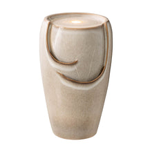 Load image into Gallery viewer, 21.25&quot;H Sand Beige Ceramic Pot Fountain with Pump and LED Light
