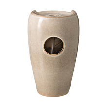 Load image into Gallery viewer, 21.25&quot;H Sand Beige Ceramic Pot Fountain with Pump and LED Light
