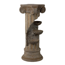 Load image into Gallery viewer, 36.75&quot;H Oversized European Style Faux Stone Sculpture 3-Tier Polyresin Outdoor Fountain with LED Light and Pump
