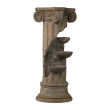 Load image into Gallery viewer, 36.75&quot;H Oversized European Style Faux Stone Sculpture 3-Tier Polyresin Outdoor Fountain with LED Light and Pump
