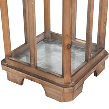 Load image into Gallery viewer, Farmhouse Natural Wooden Church Window Lanterns, Set of 2

