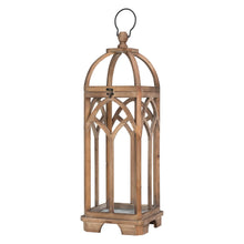 Load image into Gallery viewer, Farmhouse Natural Wooden Church Window Lanterns, Set of 2
