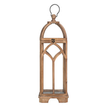 Load image into Gallery viewer, Farmhouse Natural Wooden Church Window Lanterns, Set of 2
