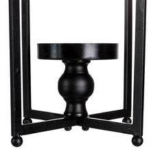 Load image into Gallery viewer, 16.50&quot;H Modern Farmhouse Black Metal Candle Lantern
