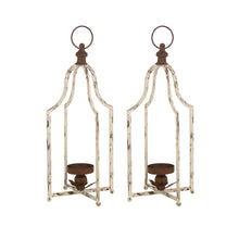 Load image into Gallery viewer, 22&quot;H Large Farmhouse Rustic Metal Lantern, Set of 2
