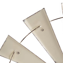 Load image into Gallery viewer, 32&quot;L Vintage Beige Farmhouse Half Wind Spinner Wall Decor
