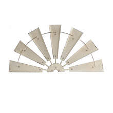 Load image into Gallery viewer, 32&quot;L Vintage Beige Farmhouse Half Wind Spinner Wall Decor

