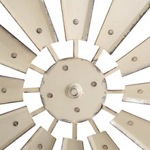 Load image into Gallery viewer, 28.50&quot;D Vintage Beige Metal Wind Spinner Wall Décor

