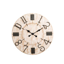 Load image into Gallery viewer, 31.70&quot;D Oversized Farmhouse White Wooden Wall Clock
