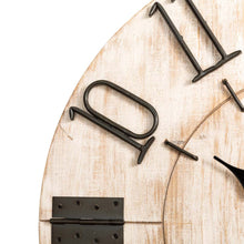 Load image into Gallery viewer, 31.70&quot;D Oversized Farmhouse White Wooden Wall Clock
