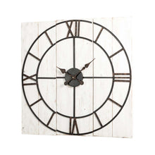 Load image into Gallery viewer, 31.50&quot;D Oversized Farmhouse Wooden/Metal Wall Clock
