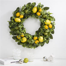 Load image into Gallery viewer, 22&quot;D Artificial Greenery Lemon Wreath
