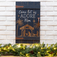 Load image into Gallery viewer, 24&quot;H Wooden Nativity Wall Décor
