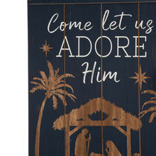 Load image into Gallery viewer, 24&quot;H Wooden Nativity Wall Décor
