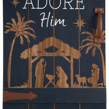 Load image into Gallery viewer, 24&quot;H Wooden Nativity Wall Décor
