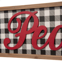 Load image into Gallery viewer, 24&quot;L Wooden Double-signed Peace &amp; Believe Hanging Sign Wall Decor

