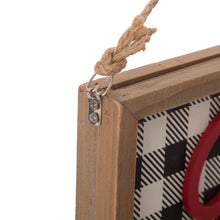 Load image into Gallery viewer, 24&quot;L Wooden Double-signed Peace &amp; Believe Hanging Sign Wall Decor
