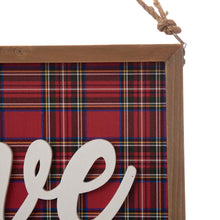 Load image into Gallery viewer, 24&quot;L Wooden Double-signed Peace &amp; Believe Hanging Sign Wall Decor
