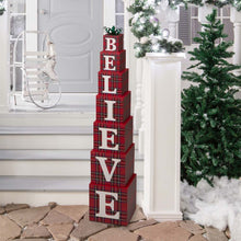 Load image into Gallery viewer, 42.13&quot;H Wooden BELIEVE Double-edage Porch Decor
