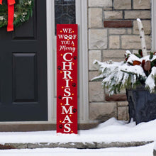 Load image into Gallery viewer, 42&quot;H Lighted Wooden Pet &quot;CHRISTMAS&quot; Porch Sign Board
