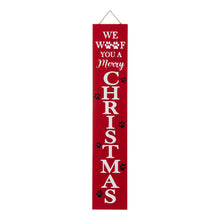 Load image into Gallery viewer, 42&quot;H Lighted Wooden Pet &quot;CHRISTMAS&quot; Porch Sign Board

