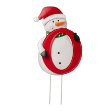 Load image into Gallery viewer, Metal Vertical or Horizontal &quot;JOY&quot; Snowman Family Yard Stake, Set Of 3
