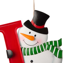 Load image into Gallery viewer, Metal Vertical or Horizontal &quot;JOY&quot; Snowman Family Yard Stake, Set Of 3
