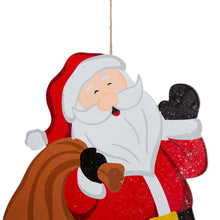 Load image into Gallery viewer, 24&quot;H Set of 3 Metal Santa/Snowman/Tree Yard Stake or Wall Décor (2 Functions)

