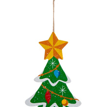 Load image into Gallery viewer, 24&quot;H Set of 3 Metal Santa/Snowman/Tree Yard Stake or Wall Décor (2 Functions)
